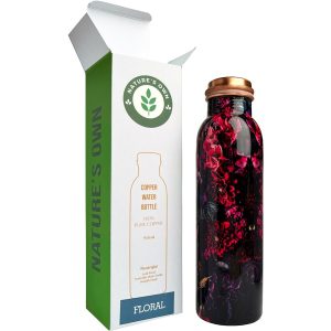 Kupferne Flasche Floral 950 ml