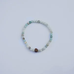 Armband Amazonit 40 Perlen 5 mm